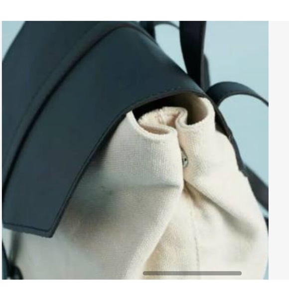 🎉HP🎉 NWOT Deux Lux cream & black Demi canvas backpack - Picture 5 of 16